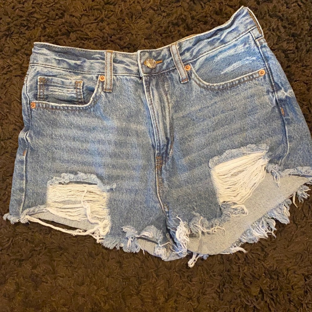 Jean shorts.